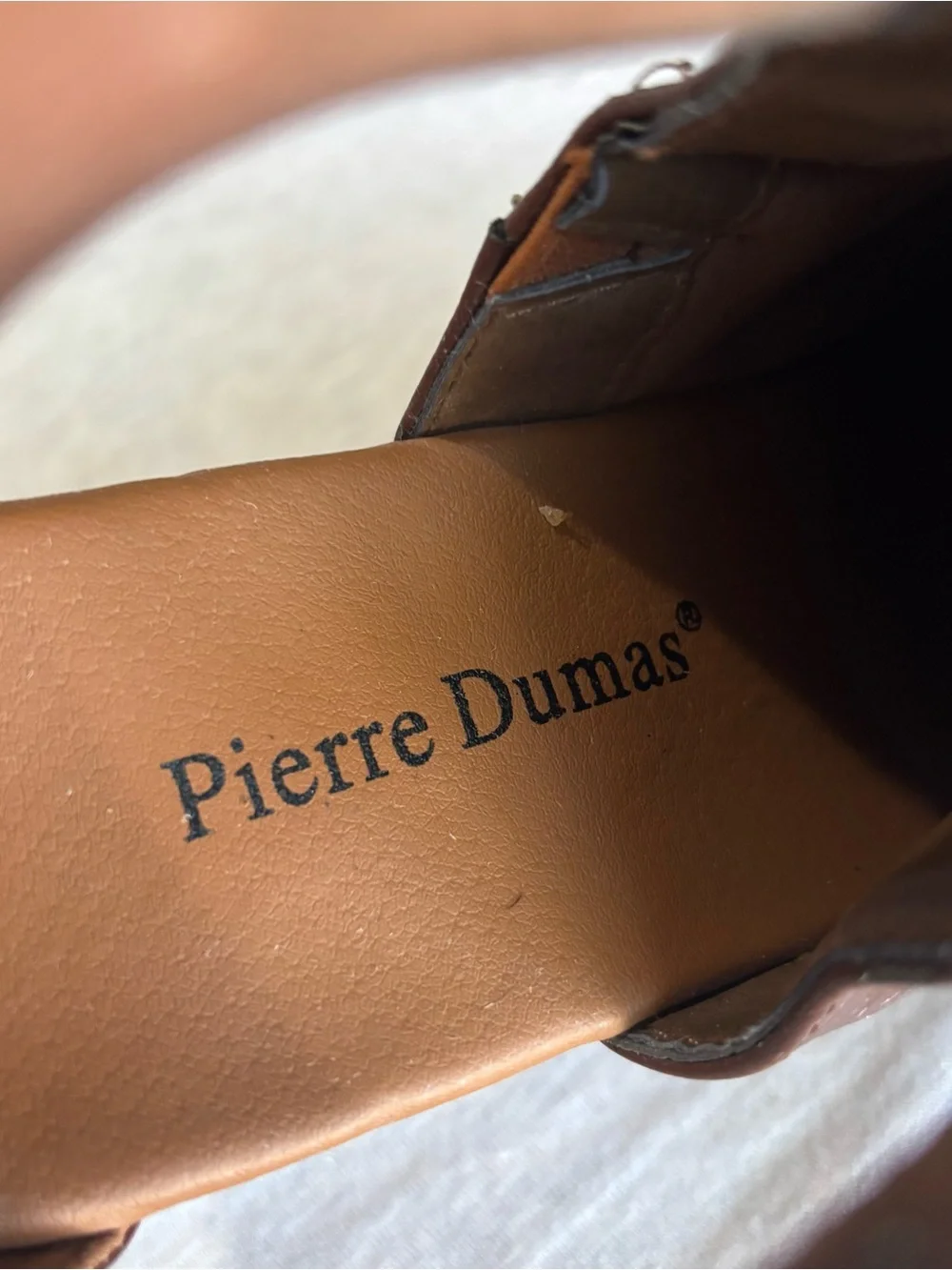 Pierre Dumas Brown Faux Leather Platform Cutout Clogs Heels Size 7